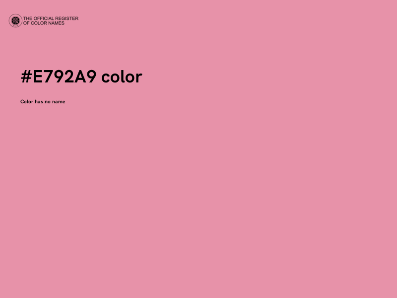 #E792A9 color image