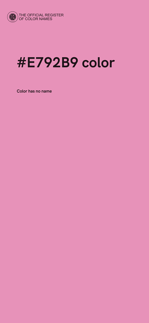 #E792B9 color image