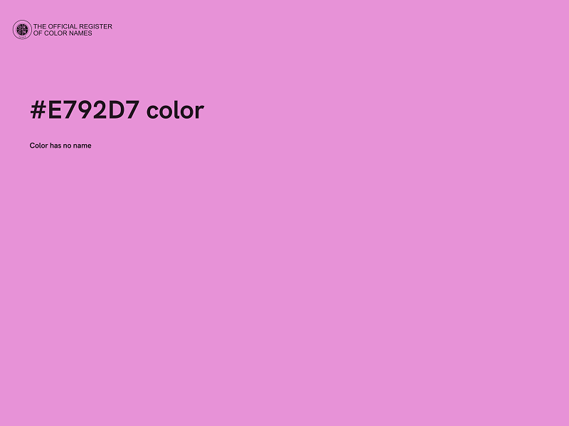 #E792D7 color image