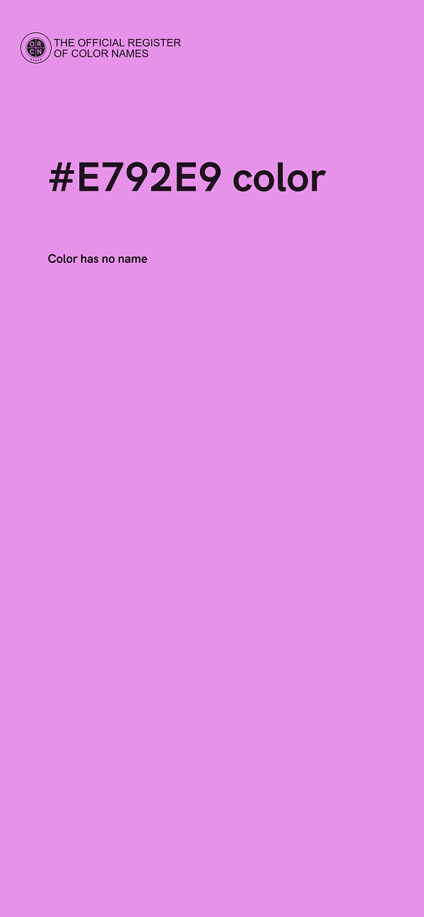 #E792E9 color image