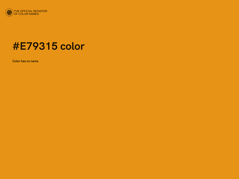 #E79315 color image