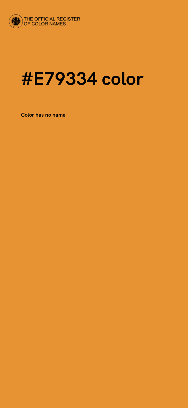 #E79334 color image