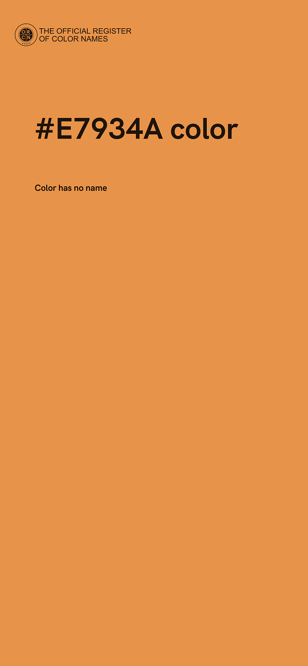 #E7934A color image