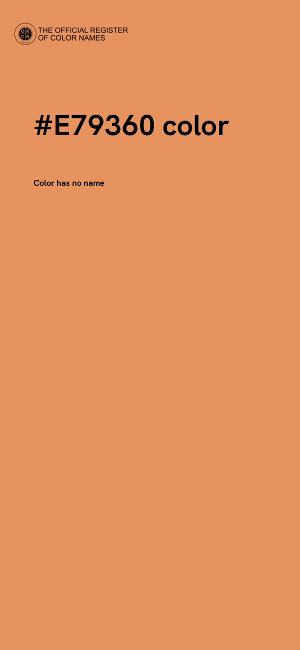 #E79360 color image