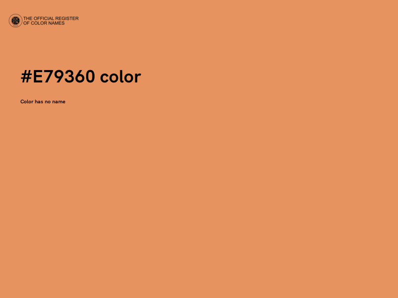 #E79360 color image