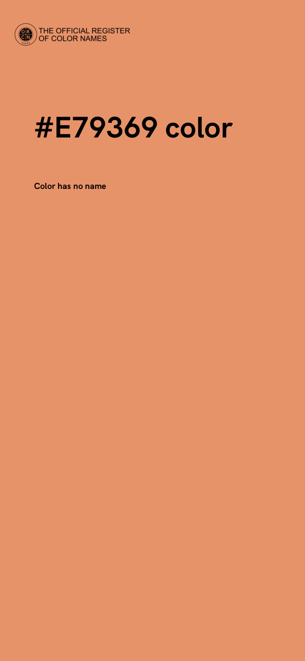 #E79369 color image