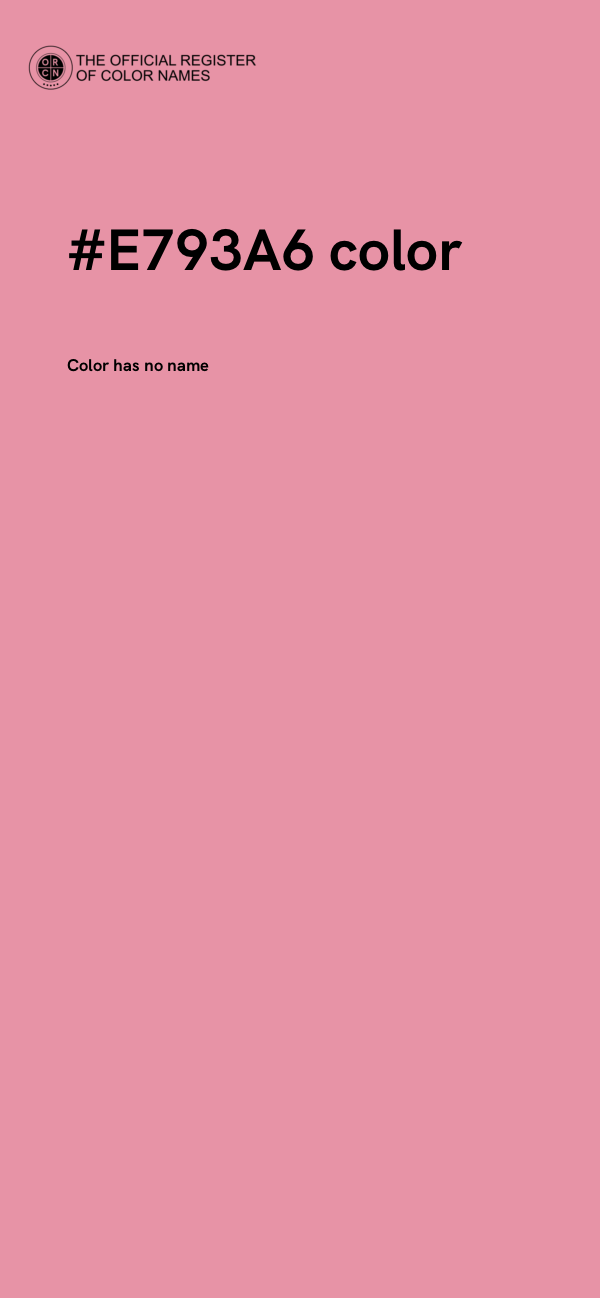 #E793A6 color image