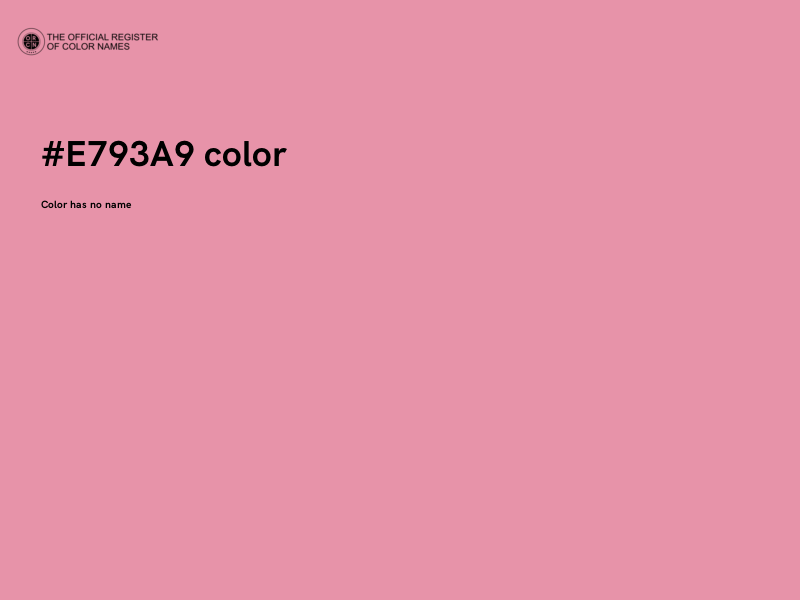 #E793A9 color image