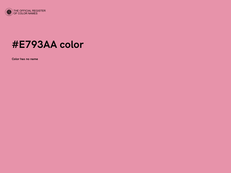 #E793AA color image