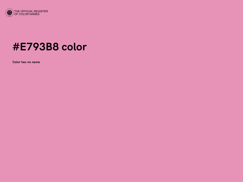 #E793B8 color image