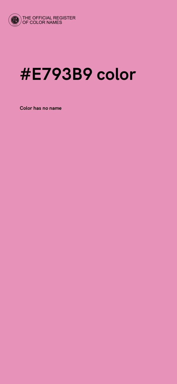 #E793B9 color image