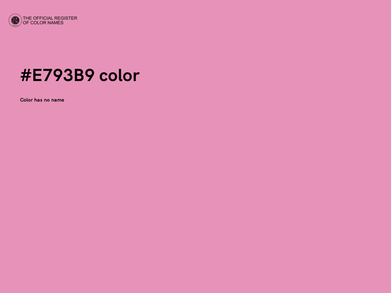 #E793B9 color image