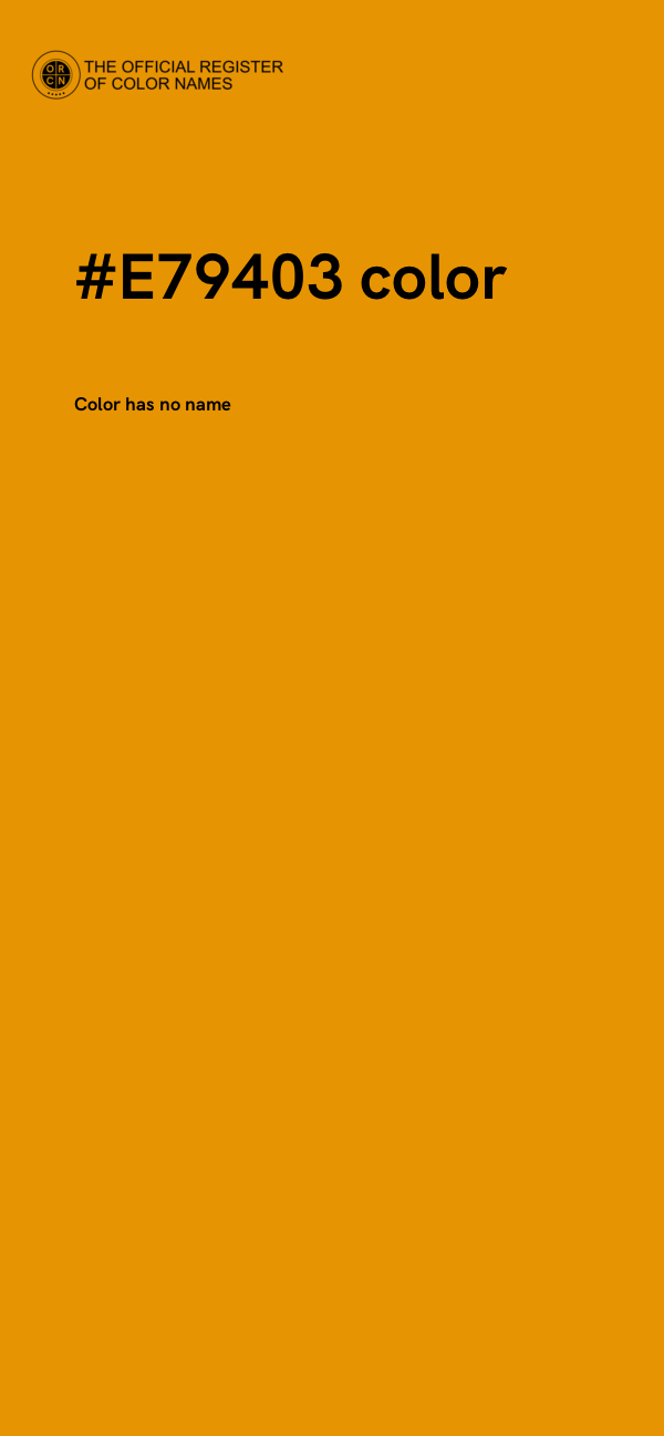 #E79403 color image