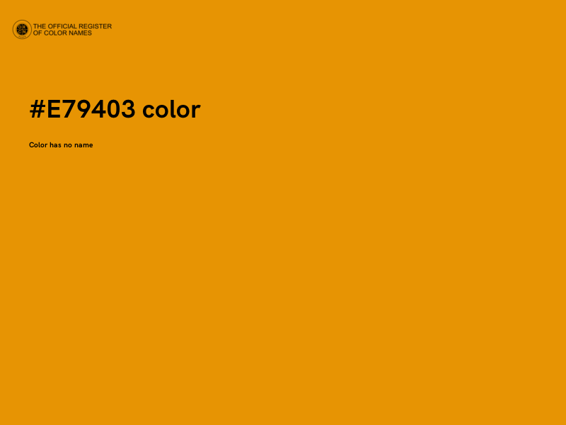 #E79403 color image