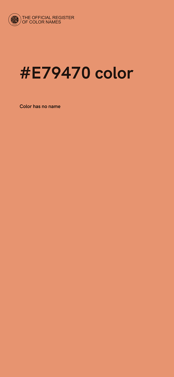 #E79470 color image