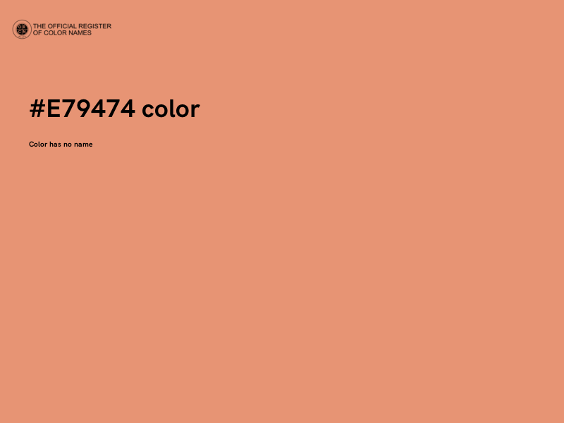 #E79474 color image