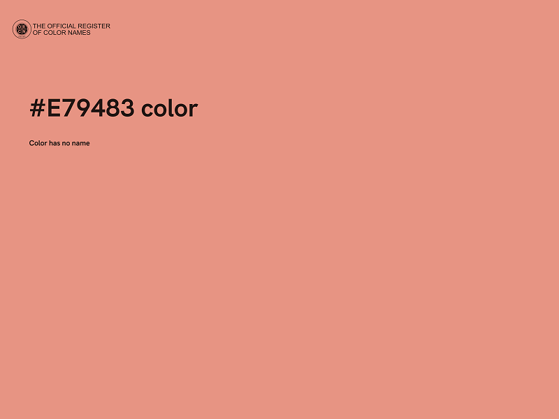 #E79483 color image