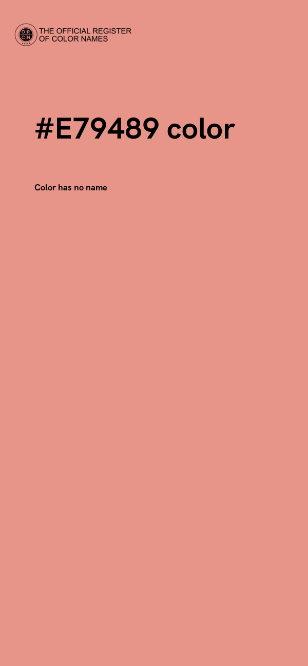 #E79489 color image