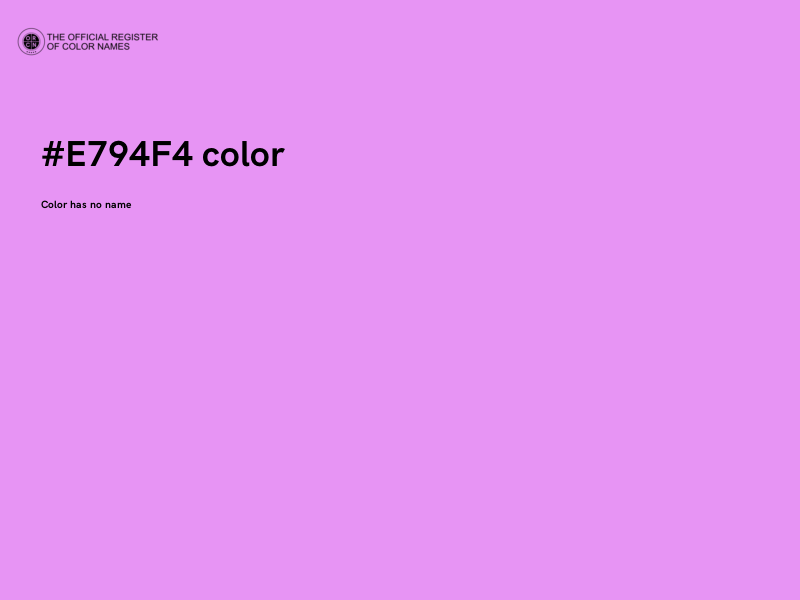 #E794F4 color image