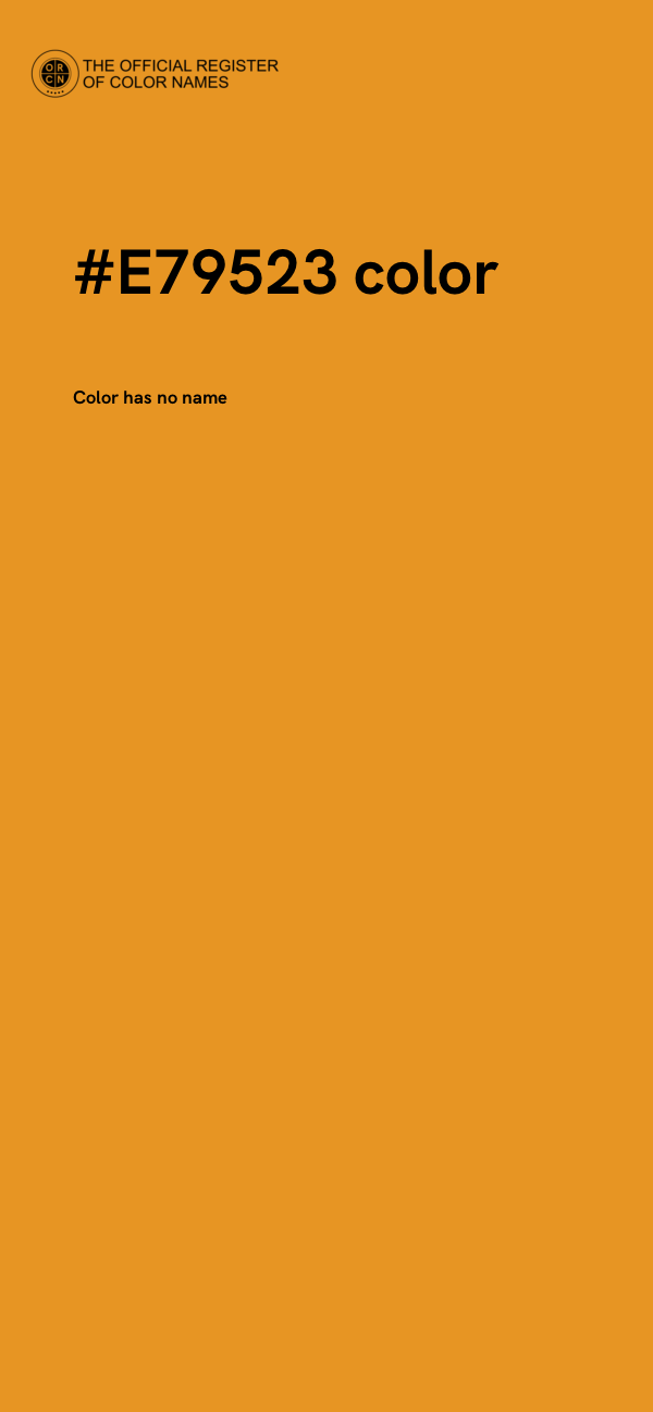 #E79523 color image