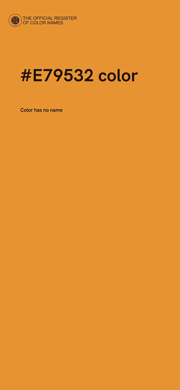 #E79532 color image