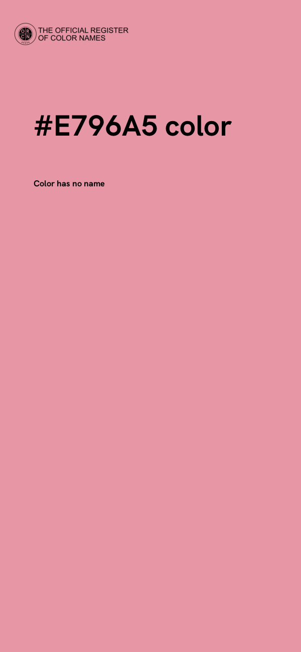 #E796A5 color image