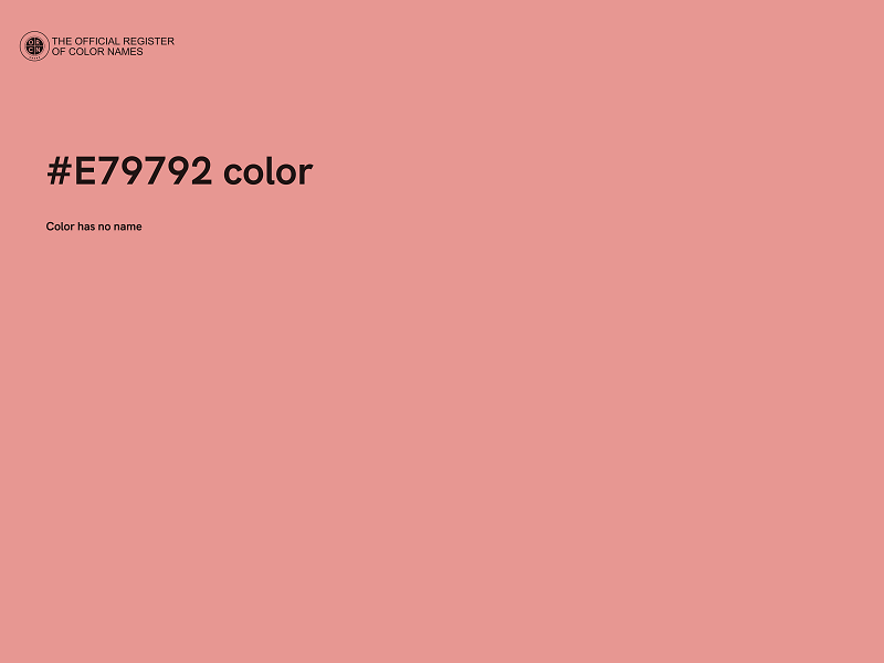 #E79792 color image