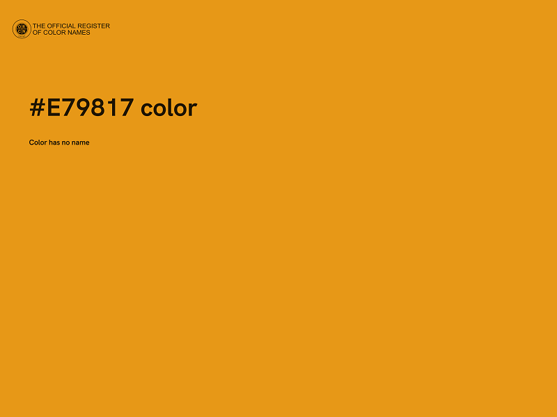 #E79817 color image