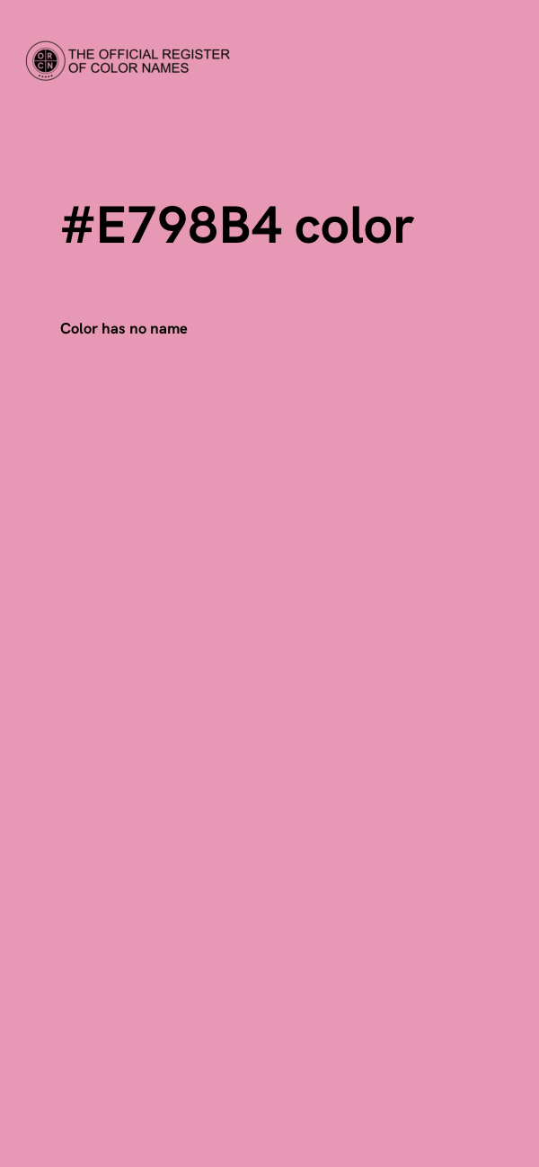 #E798B4 color image