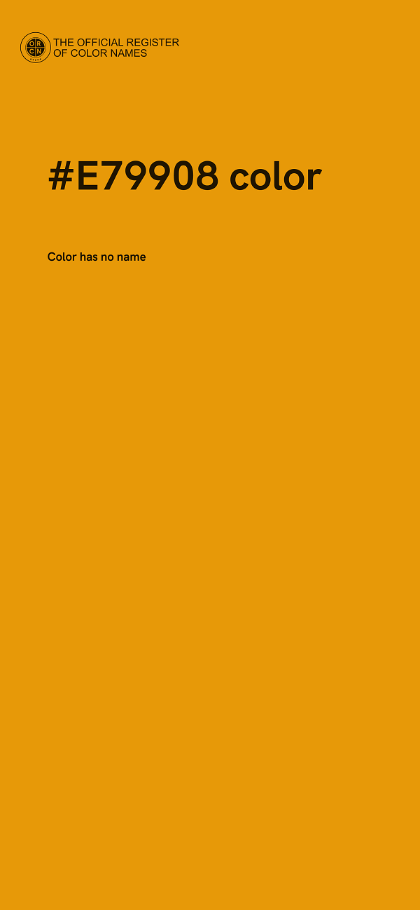 #E79908 color image