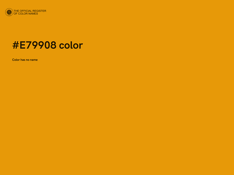 #E79908 color image