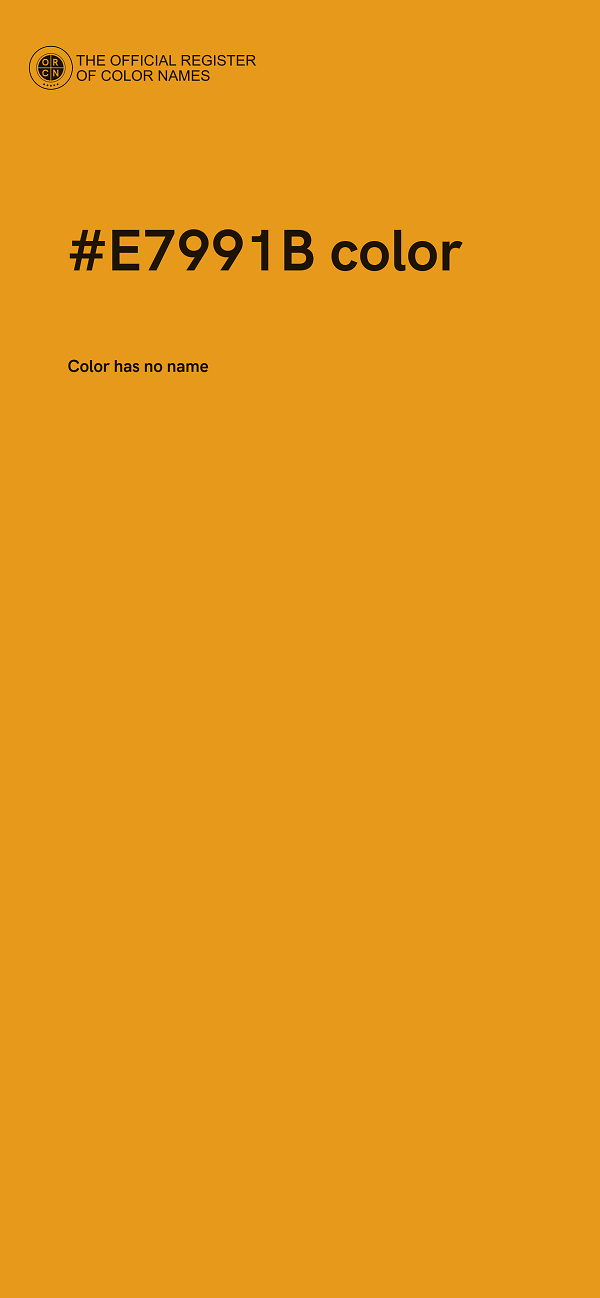 #E7991B color image
