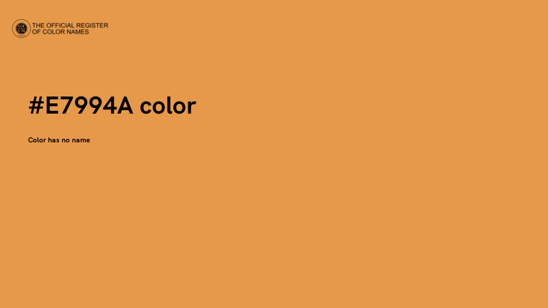#E7994A color image