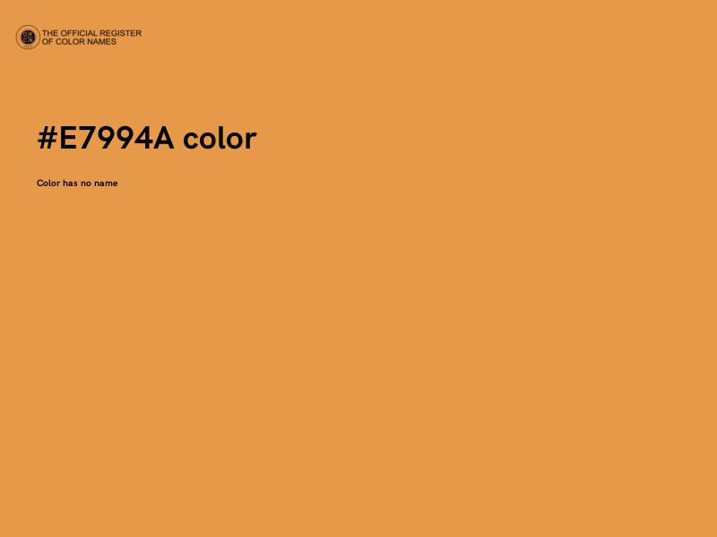 #E7994A color image