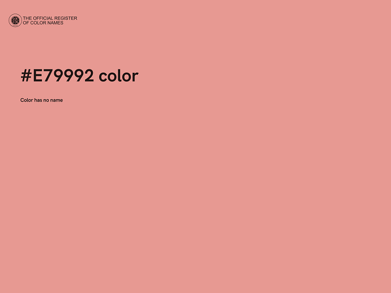 #E79992 color image