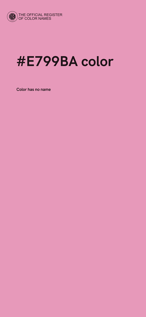 #E799BA color image