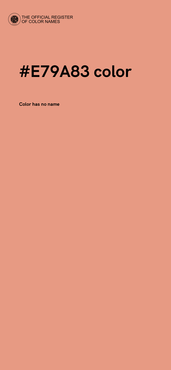 #E79A83 color image