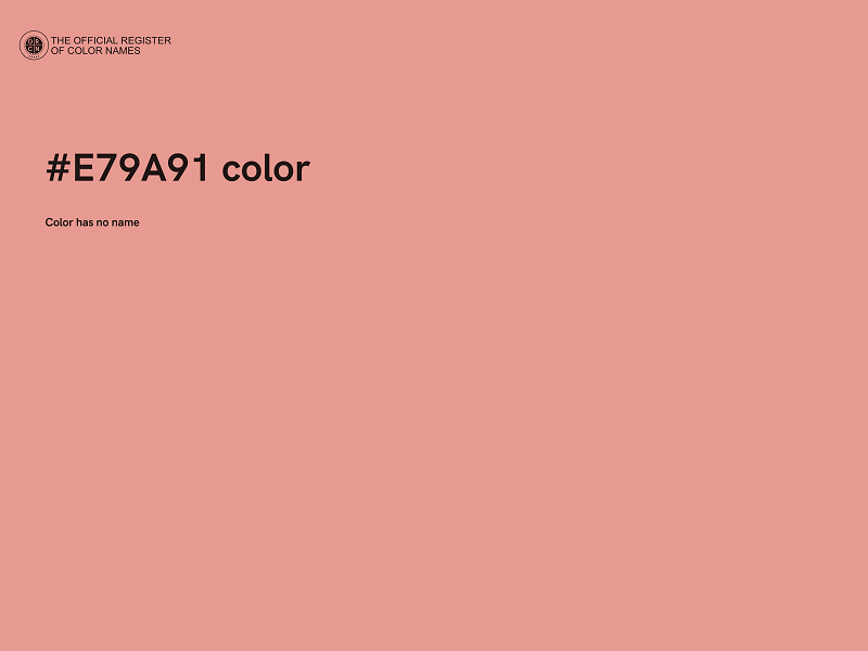 #E79A91 color image