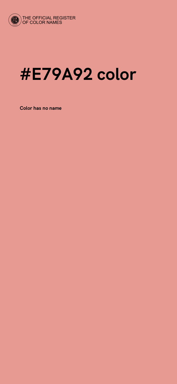 #E79A92 color image