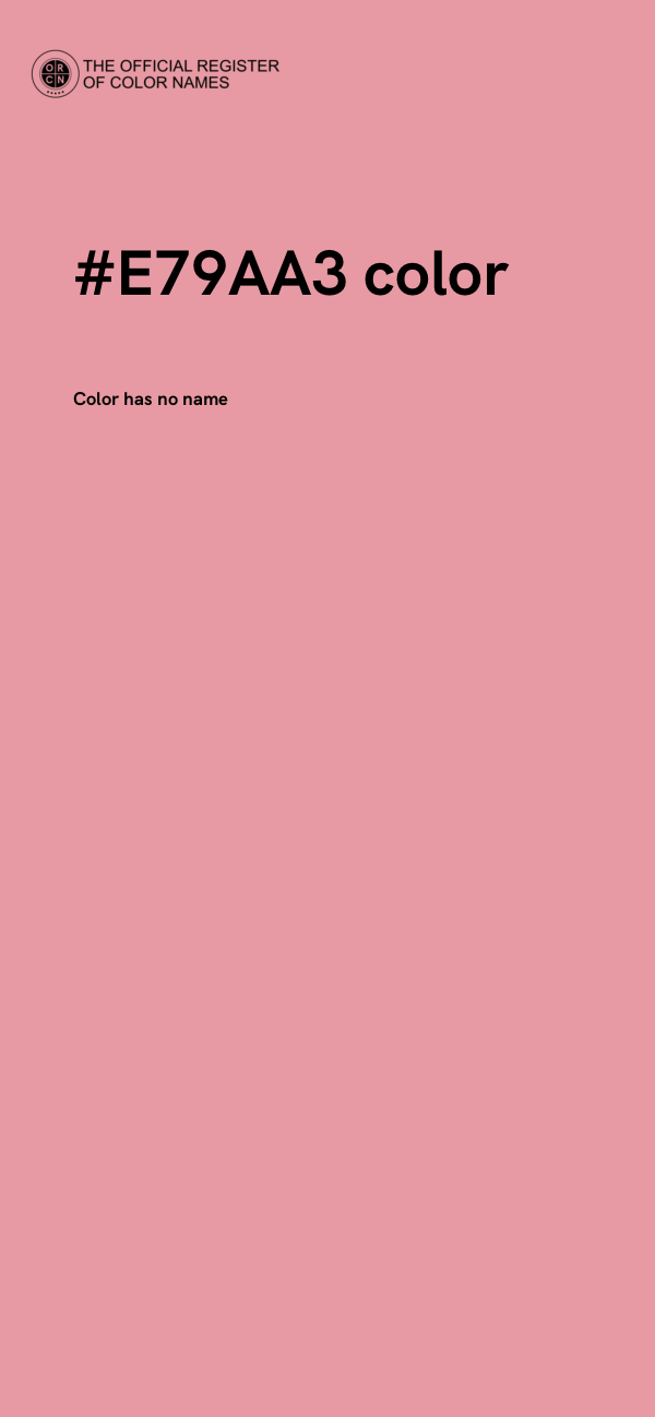 #E79AA3 color image