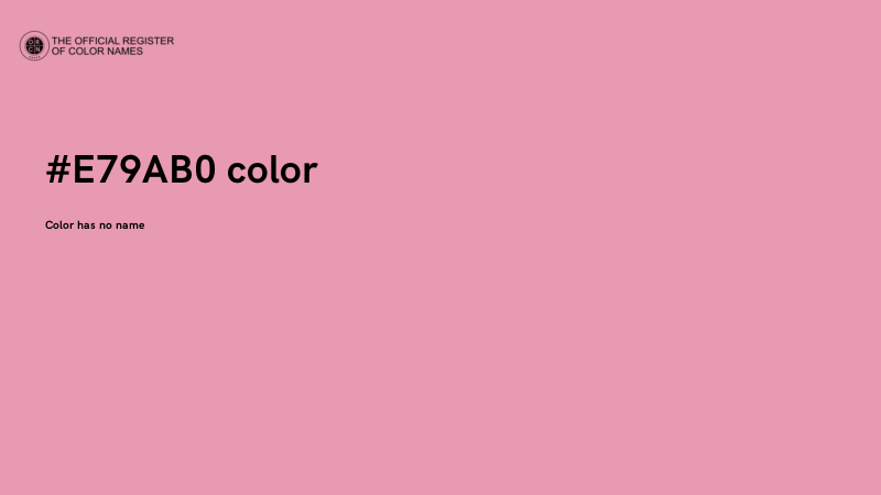 #E79AB0 color image