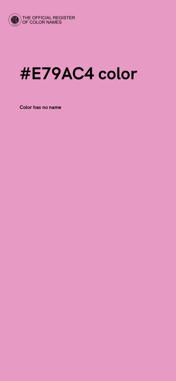 #E79AC4 color image