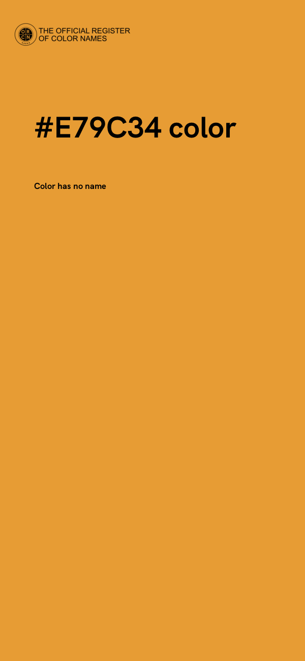 #E79C34 color image