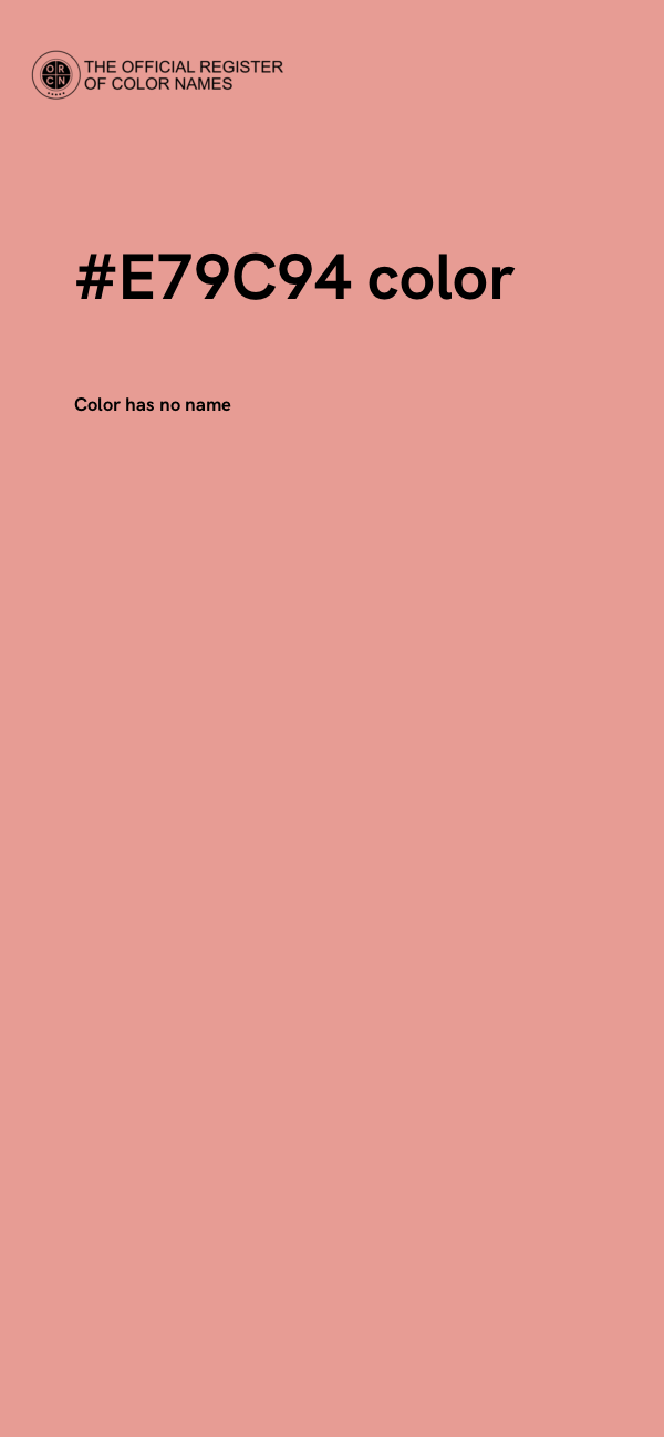#E79C94 color image