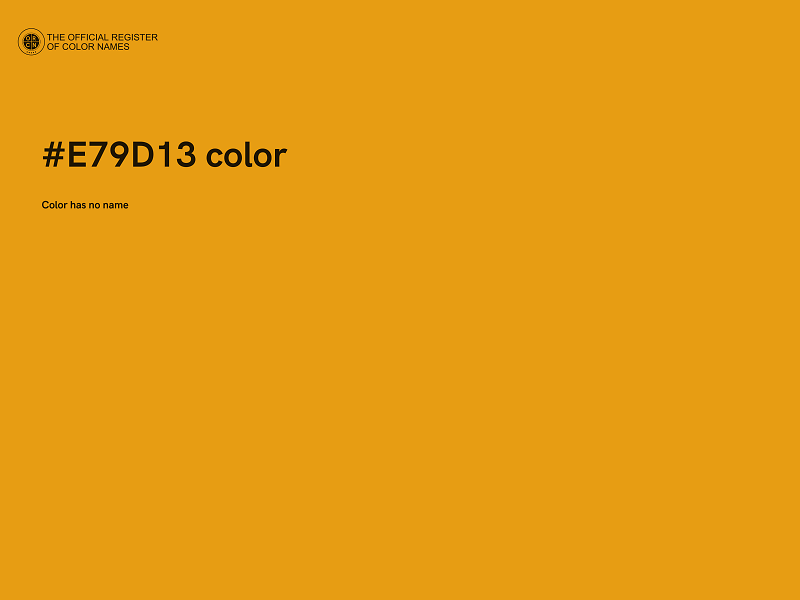 #E79D13 color image