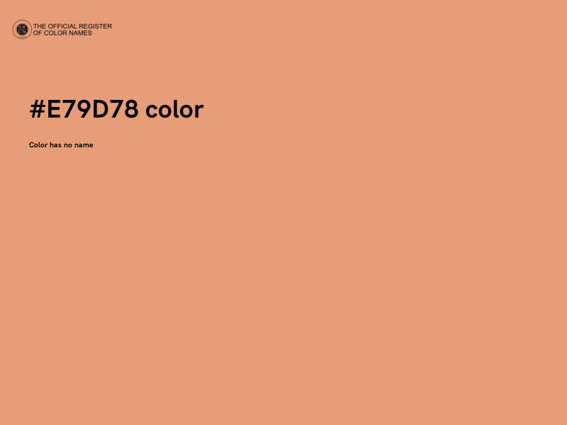 #E79D78 color image