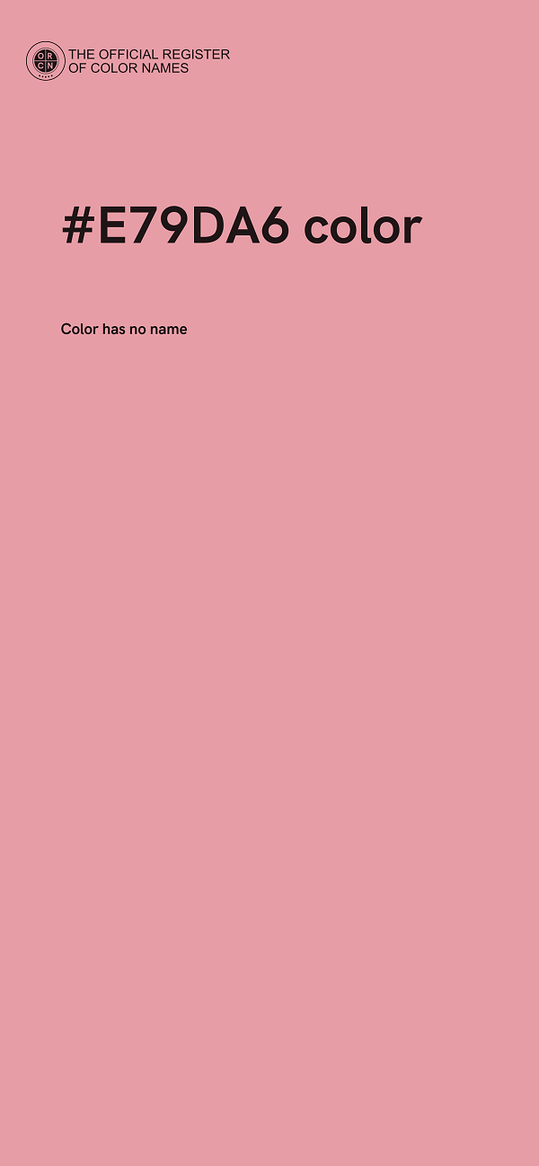#E79DA6 color image
