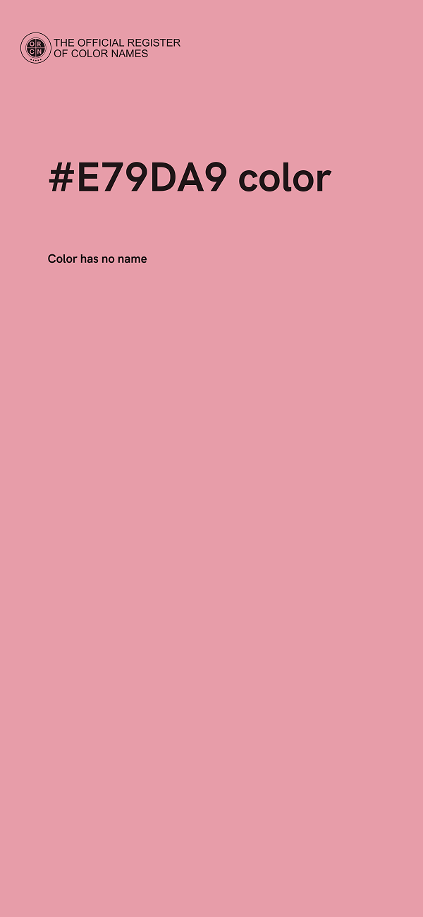 #E79DA9 color image