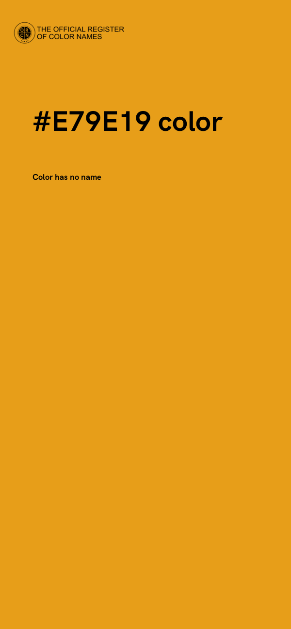 #E79E19 color image
