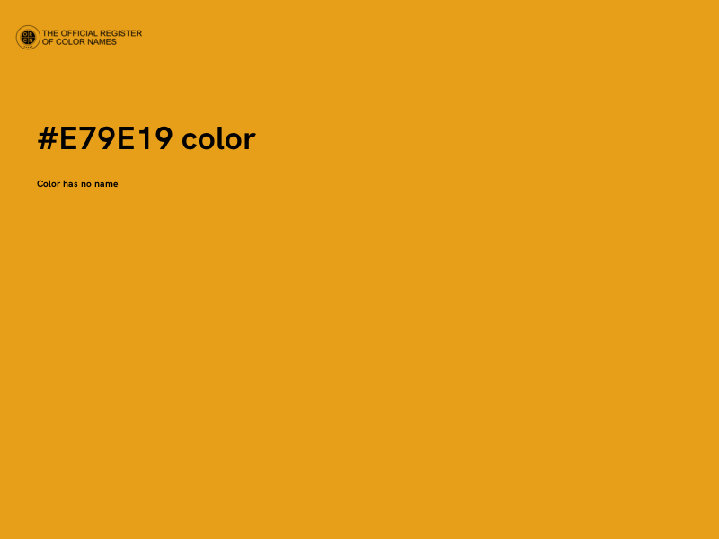 #E79E19 color image
